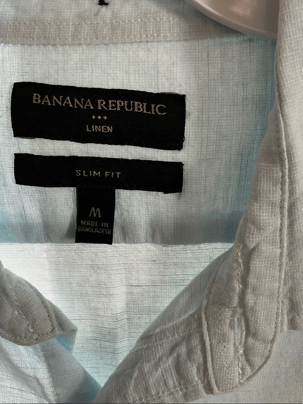 Banana Republic Pale Blue Linen Camp Shirt